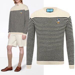 GUCCI SWEATER MENS DISNEY DONALD DUCK STRIPED WOOL CASHMERE JUMPER sz XXXL